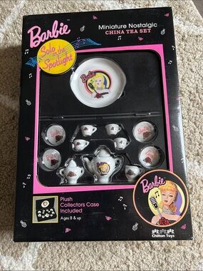 Vintage 1995 Barbie Chilton Toys Miniature China Tea Set in Box - New